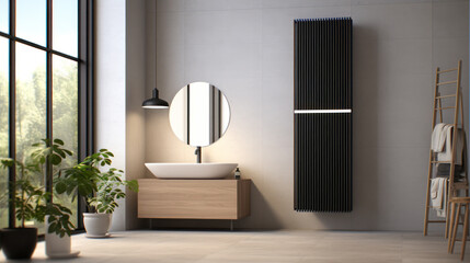 heater on the wall in the room generative ai