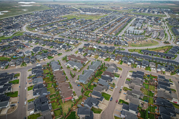 Sweeping Aerial View of Evergreen, Saskatoon, Saskatchewan