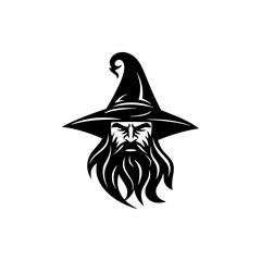 simple wizard magic company logo vector illustration template design