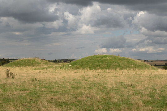 Barrows in the Wiltshire Countryside