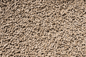 Fodder dry chunks for cows on a dairy farm .Fodder dry chunks for cows on a dairy farm