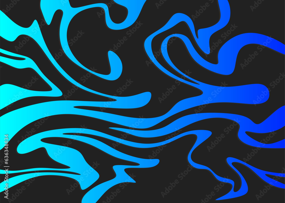 Poster abstract background with gradient color wavy line pattern