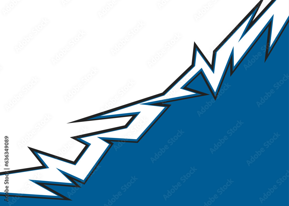 Poster two side background separated with spike line pattern