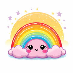 Fototapeta premium Beautiful happy illustrations (AI Generated)