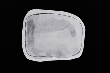 Art collage, painted pieces glued on paper layout. Abstract geometric colorful background, frames for text with copy space