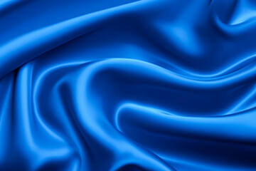 blue silk textured fabric surface