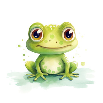 Frog illustration cartoon (AI Generated)