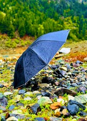 Umbrella in Kalam Mountain Pakistan