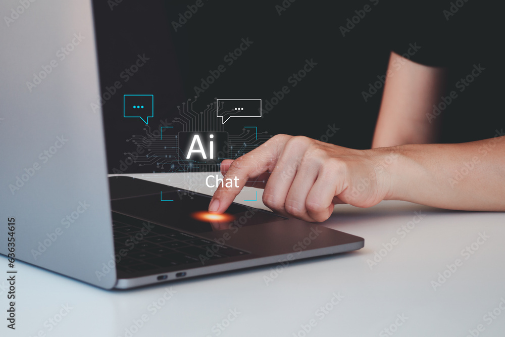 Aufkleber ai, artificial intelligence, technology smart robot ai, artificial intelligence by enter command pro