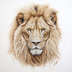 Fototapeta premium Lion illustration (AI Generated) 