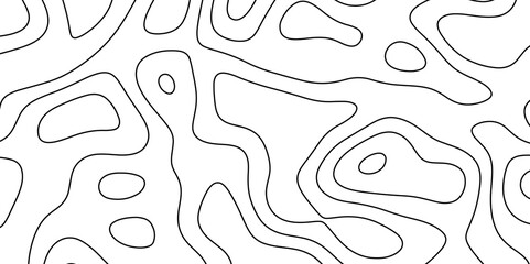 Abstract Topographic map background with wave line. Vector illustration. Line topography map contour background. Abstract wavy topographic map. Abstract wavy and curved lines background. 