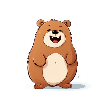 Cute cartoon bear illustration (AI Generated) 