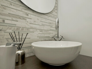 Modern residential bathroom interior
