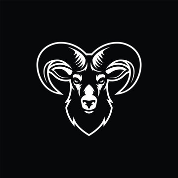 recommend clip art: goat head logo vector icon illustration