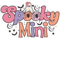 Spooky Mini Retro Kids Halloween T Shirt Design