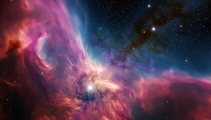 Obraz na płótnie Canvas generative AI, Star field in space a nebulae and a gas congestion.