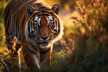 Fototapeta na wymiar Tigre na natureza - Papel de parede
