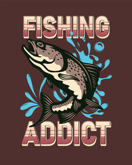 Fishing T-shirt Design, Fishing tee, Fishing sticker Design, Fishing vector artwork