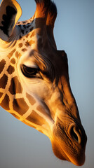 Giraffe outside wildlife style photography (AI Generated) 