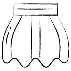 Hand drawn Skirt icon