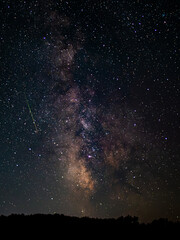 Milky Way core and Meteor during Perseids Meteor Shower