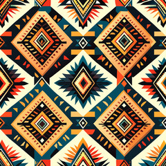 Tribal vector ornament. Seamless African pattern. Ethnic carpet with chevrons. Aztec style. Geometric mosaic on the tile, majolica. Ancient interior. Modern rug. Geo print on textile. Kente Cloth.