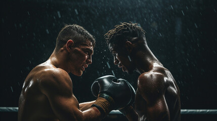 Gloved Glory: Boxers Pour Their Hearts Out, generative ai