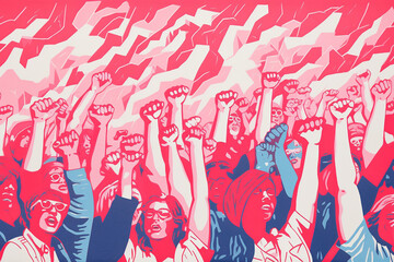 women's protest, poster style
