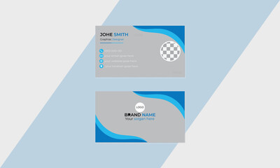 Vector abstract creative business cards .Creative and Clean Double-sided Business Card Template. 