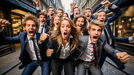 young people in business suits, generative ai