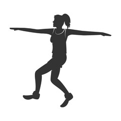 Fototapeta na wymiar yoga exercise vector illustration design