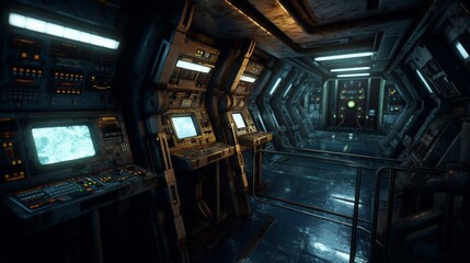 Asteroid space station screenshot from 1990s PC game.Generative AI