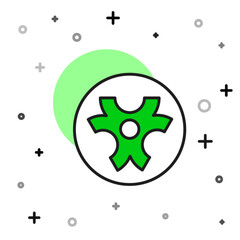 Filled outline Biohazard symbol icon isolated on white background. Vector