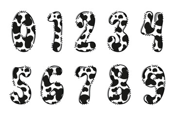 Handcrafted Animals number color creative art typographic design