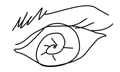 hand drawn vector illustration of an eye