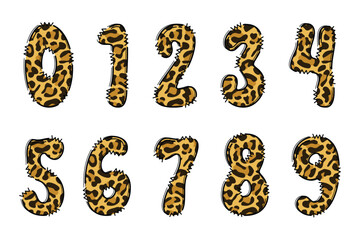 Handcrafted Animals number color creative art typographic design