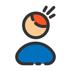 Head ache line icon best for web design