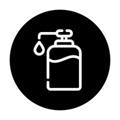 Hand sanitizer line icon best for web design