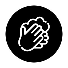 hand wash line icon best for web design