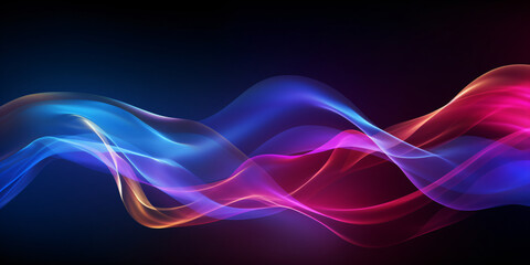 Abstract colorful smoke on black background. 