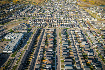 Sweeping Aerial View of Evergreen, Saskatoon, Saskatchewan