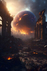 Destroyed World In future.