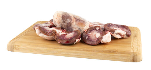 raw lamb kidney and heart