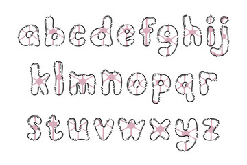 Handcrafted Mangosteen Fruit letters color creative art typographic design