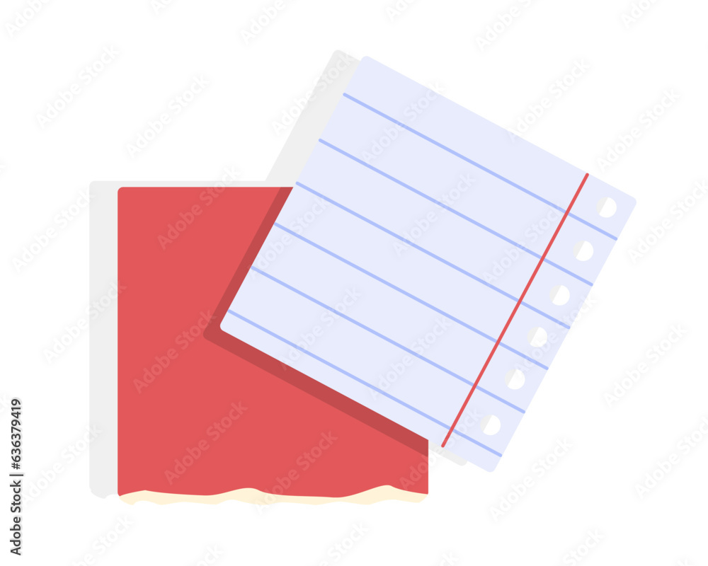 Poster writing object paper concept. education and learning materials. mailing and correspondence. template