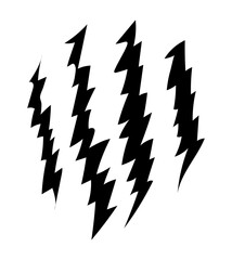 Black bloody claw scratch vector illustration EPS 10