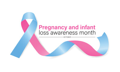 Pregnancy and infant loss awareness month (SIDS) is observed every year in October. banner, poster, design.