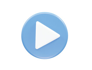 Video player icon vector 3d rendering