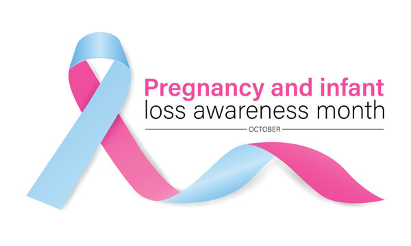 Pregnancy and infant loss awareness month (SIDS) is observed every year in October. banner, poster, design.