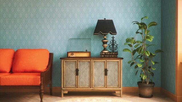 Home Interior With Vintage Furniture